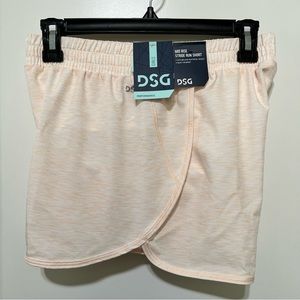 DSG Girl’s Mid Rise Stride Run Short, Peach Milk Heather